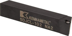 Kennametal - SDJC, Left Hand Cut, 3° Lead Angle, 5/8" Shank Height x 5/8" Shank Width, Neutral Rake Indexable Turning Toolholder - 4" OAL, DC..21.5. Insert Compatibility, Series Screw-On - USA Tool & Supply