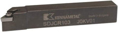 Kennametal - SDJC, Right Hand Cut, 3° Lead Angle, 5/8" Shank Height x 5/8" Shank Width, Neutral Rake Indexable Turning Toolholder - 4" OAL, DC..32.5. Insert Compatibility, Series Screw-On - USA Tool & Supply