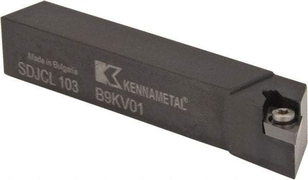 Kennametal - SDJC, Left Hand Cut, 3° Lead Angle, 5/8" Shank Height x 5/8" Shank Width, Neutral Rake Indexable Turning Toolholder - 4" OAL, DC..32.5. Insert Compatibility, Series Screw-On - USA Tool & Supply