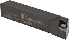 Kennametal - SDJC, Left Hand Cut, 3° Lead Angle, 5/8" Shank Height x 5/8" Shank Width, Neutral Rake Indexable Turning Toolholder - 4" OAL, DC..32.5. Insert Compatibility, Series Screw-On - USA Tool & Supply