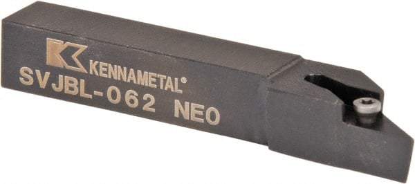 Kennametal - SVJB, Left Hand Cut, 3° Lead Angle, 3/8" Shank Height x 3/8" Shank Width, Neutral Rake Indexable Turning Toolholder - 2-1/2" OAL, VB..22. Insert Compatibility, Series Screw-On - USA Tool & Supply