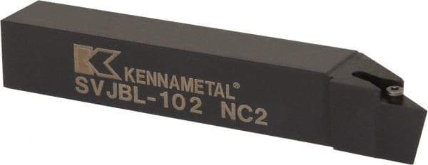 Kennametal - SVJB, Left Hand Cut, 3° Lead Angle, 5/8" Shank Height x 5/8" Shank Width, Neutral Rake Indexable Turning Toolholder - 4" OAL, VB..22. Insert Compatibility, Series Screw-On - USA Tool & Supply