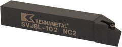 Kennametal - SVJB, Left Hand Cut, 3° Lead Angle, 5/8" Shank Height x 5/8" Shank Width, Neutral Rake Indexable Turning Toolholder - 4" OAL, VB..22. Insert Compatibility, Series Screw-On - USA Tool & Supply