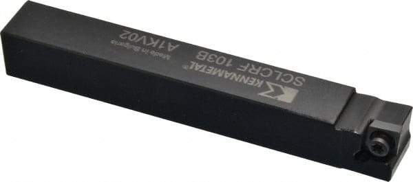 Kennametal - SCLC, Right Hand Cut, 5° Lead Angle, 5/8" Shank Height x 5/8" Shank Width, Neutral Rake Indexable Turning Toolholder - 4-1/2" OAL, CC..32.5. Insert Compatibility, Series Screw-On - USA Tool & Supply
