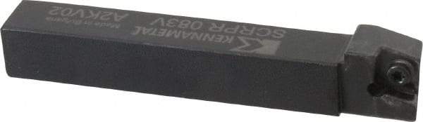 Kennametal - SCRP, Right Hand Cut, 15° Lead Angle, 1/2" Shank Height x 1/2" Shank Width, Positive Rake Indexable Turning Toolholder - 3-1/2" OAL, CP..32.5. Insert Compatibility, Series Screw-On - USA Tool & Supply