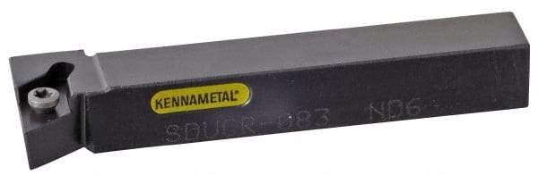 Kennametal - SDUC, Right Hand Cut, 3° Lead Angle, 1/2" Shank Height x 1/2" Shank Width, Neutral Rake Indexable Turning Toolholder - 3-1/2" OAL, DC..32.5. Insert Compatibility, Series Screw-On - USA Tool & Supply