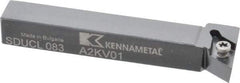 Kennametal - SDUC, Left Hand Cut, 3° Lead Angle, 1/2" Shank Height x 1/2" Shank Width, Neutral Rake Indexable Turning Toolholder - 3-1/2" OAL, DC..32.5. Insert Compatibility, Series Screw-On - USA Tool & Supply