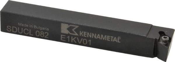 Kennametal - SDUC, Left Hand Cut, 3° Lead Angle, 1/2" Shank Height x 1/2" Shank Width, Neutral Rake Indexable Turning Toolholder - 3-1/2" OAL, DC..21.5. Insert Compatibility, Series Screw-On - USA Tool & Supply