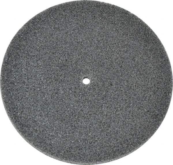 3M - 5" Diam, 1/4" Face Width, 1/4" Center Hole, Fine Grade, Silicon Carbide Deburring Wheel - Unitized, Soft Density 2 Grade, 6,000 RPM - USA Tool & Supply