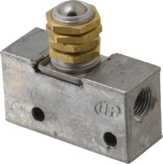 ARO/Ingersoll-Rand - 0.195 CV Rate & 7.5 CFM 3 Way Air Valve - Ball Roller, Spring Return, 150 Max psi - USA Tool & Supply