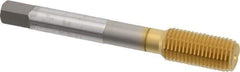 OSG - 7/16-20 UNF H5 Thread Limit Modified Bottoming Thread Forming Tap - Cobalt, TiN Finish, 3-5/32" OAL, 1-7/16" Thread Length, Right Hand Thread, Series HY-PRO NRT - USA Tool & Supply