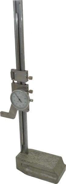 Value Collection - 8" Stainless Steel Dial Height Gage - 0.001" Graduation, Dial Display - USA Tool & Supply