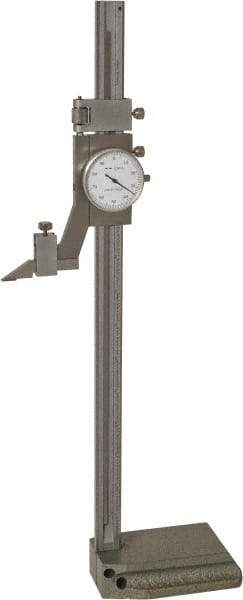 Value Collection - 12" Stainless Steel Dial Height Gage - 0.001" Graduation, Dial Display - USA Tool & Supply