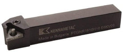 Kennametal - PTGN, Left Hand Cut, 0° Lead Angle, 25mm Shank Height x 25mm Shank Width, Negative Rake Indexable Turning Toolholder - 150mm OAL, TN..1604.. Insert Compatibility, Series Kenlever - USA Tool & Supply