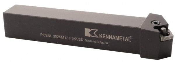 Kennametal - PCSN, Right Hand Cut, 45° Lead Angle, 25mm Shank Height x 25mm Shank Width, Negative Rake Indexable Turning Toolholder - 150mm OAL, CN..1204.. Insert Compatibility, Series Kenlever - USA Tool & Supply