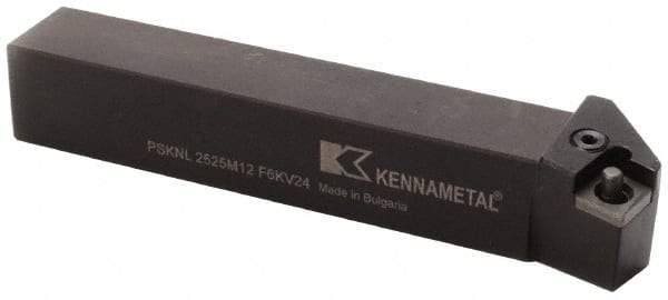 Kennametal - PSKN, Left Hand Cut, 0° Lead Angle, 25mm Shank Height x 25mm Shank Width, Negative Rake Indexable Turning Toolholder - 150mm OAL, SN..1204.. Insert Compatibility, Series Kendex - USA Tool & Supply