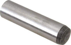 Value Collection - 10mm Diam x 40mm Pin Length Alloy Steel Standard Dowel Pin - C 58-62 Hardness, 37,100 Lb Breaking Strength, 1 Rounded End - USA Tool & Supply