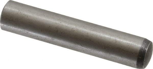 Value Collection - 10mm Diam x 50mm Pin Length Alloy Steel Standard Dowel Pin - C 58-62 Hardness, 37,100 Lb Breaking Strength, 1 Rounded End - USA Tool & Supply