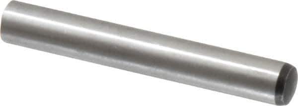 Value Collection - 10mm Diam x 70mm Pin Length Alloy Steel Standard Dowel Pin - C 58-62 Hardness, 37,100 Lb Breaking Strength, 1 Rounded End - USA Tool & Supply