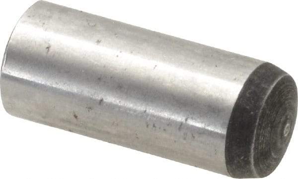 Value Collection - 12mm Diam x 30mm Pin Length Alloy Steel Standard Dowel Pin - C 58-62 Hardness, 53,400 Lb Breaking Strength, 1 Rounded End - USA Tool & Supply