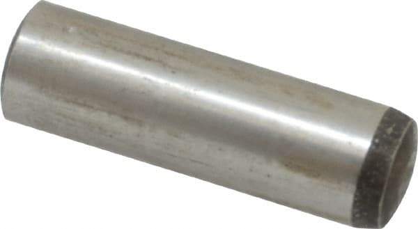 Value Collection - 12mm Diam x 40mm Pin Length Alloy Steel Standard Dowel Pin - C 58-62 Hardness, 53,400 Lb Breaking Strength, 1 Rounded End - USA Tool & Supply