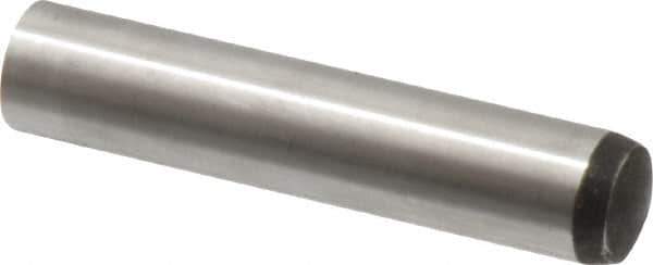 Value Collection - 12mm Diam x 60mm Pin Length Alloy Steel Standard Dowel Pin - C 58-62 Hardness, 53,400 Lb Breaking Strength, 1 Rounded End - USA Tool & Supply