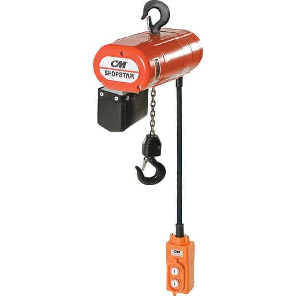 CM - 250 Lb Capacity 16 FPM Lift Speed 460V Electric Chain Hoist - USA Tool & Supply