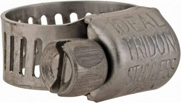 IDEAL TRIDON - SAE Size 4, 5/16 to 5/8" Diam, Stainless Steel Miniature Worm Drive Clamp - 5/16" Wide, Material Grade 301, Series 350 - USA Tool & Supply