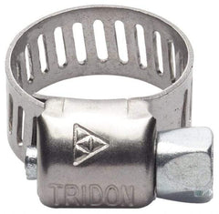 IDEAL TRIDON - SAE Size 188, 2-1/16 to 12-1/4" Diam, Stainless Steel Worm Drive Clamp - 1/2" Wide, Material Grade 201/305, Series 620 - USA Tool & Supply