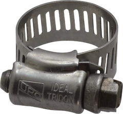 IDEAL TRIDON - SAE Size 8, 7/16 to 1" Diam, Stainless Steel Worm Drive Clamp - 1/2" Wide, Material Grade 201/305, Series 620 - USA Tool & Supply