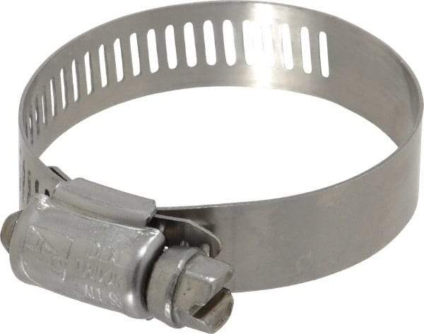 IDEAL TRIDON - SAE Size 24, 1-1/16 to 2" Diam, Stainless Steel Worm Drive Clamp - 1/2" Wide, Material Grade 201/305, Series 620 - USA Tool & Supply