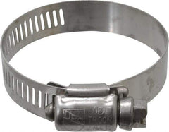 IDEAL TRIDON - SAE Size 28, 1-5/16 to 2-1/4" Diam, Stainless Steel Worm Drive Clamp - 1/2" Wide, Material Grade 201/305, Series 620 - USA Tool & Supply