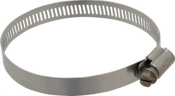 IDEAL TRIDON - SAE Size 48, 2-9/16 to 3-1/2" Diam, Stainless Steel Worm Drive Clamp - 1/2" Wide, Material Grade 201/305, Series 620 - USA Tool & Supply