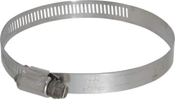 IDEAL TRIDON - SAE Size 56, 3-1/16 to 4" Diam, Stainless Steel Worm Drive Clamp - 1/2" Wide, Material Grade 201/305, Series 620 - USA Tool & Supply