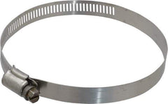 IDEAL TRIDON - SAE Size 64, 2-1/2 to 4-1/2" Diam, Stainless Steel Worm Drive Clamp - 1/2" Wide, Material Grade 201/305, Series 620 - USA Tool & Supply