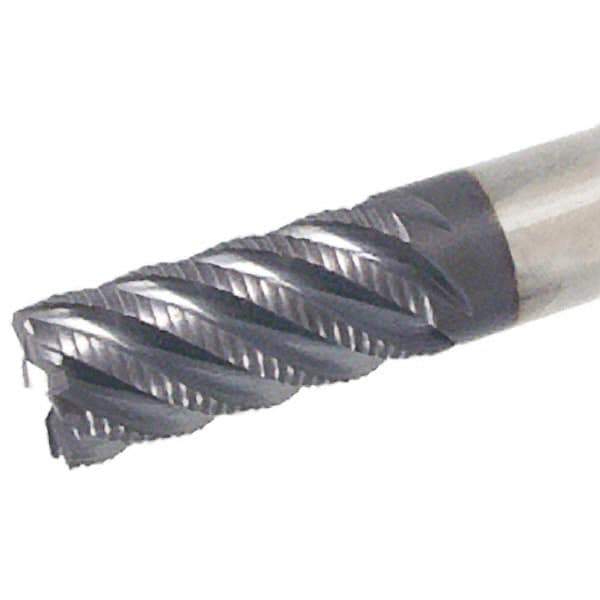 Iscar - 20mm Diam, Coarse Pitch, 42mm LOC, 6 Flute Solid Carbide 45° Corner Chamfer Roughing End Mill - TiAlN Finish, 104mm OAL, 20mm Shank Diam, Single End, 45° Helix - USA Tool & Supply
