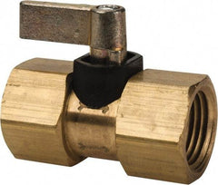 Specialty Mfr - 1/2" Pipe, Brass Standard Ball Valve - Inline - One Way Flow, FNPT x FNPT Ends, Lever Handle, 500 WOG - USA Tool & Supply
