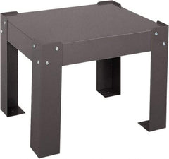 Durham - Gray, Steel, Cabinet Leg Kit - 21" Wide x 17" Deep x 4" High Body - USA Tool & Supply