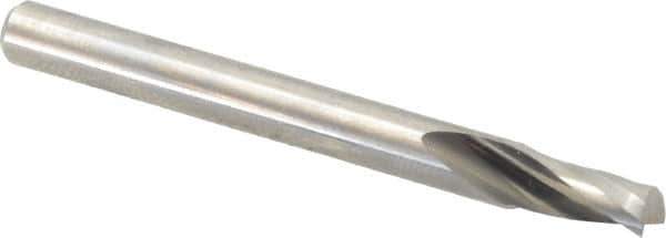 Onsrud - 3/16" Cutting Diam x 3/8" Length of Cut, 1 Flute, Upcut Spiral Router Bit - Uncoated, Right Hand Cut, Solid Carbide, 2" OAL x 3/16" Shank Diam, Single Edge, 21° Helix Angle - USA Tool & Supply