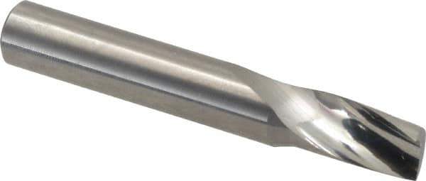 Onsrud - 3/8" Cutting Diam x 5/8" Length of Cut, 1 Flute, Upcut Spiral Router Bit - Uncoated, Right Hand Cut, Solid Carbide, 2-1/2" OAL x 3/8" Shank Diam, Single Edge, 21° Helix Angle - USA Tool & Supply