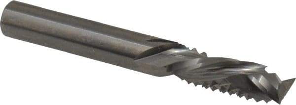 Onsrud - 1/4" Cut Diam, 1/4" Shank Diam, Cylinder Head Double Cut Burr - Carbide, Flat End, 3/4" LOC, 2" OAL - USA Tool & Supply