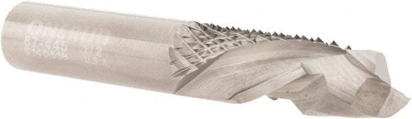 Onsrud - 1/2" Cut Diam, 1/2" Shank Diam, Cylinder Head Double Cut Burr - Carbide, Flat End, 1" LOC, 3" OAL - USA Tool & Supply