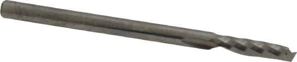 Onsrud - 1/8" Cutting Diam x 1/2" Length of Cut, 1 Flute, Upcut Spiral Router Bit - Uncoated, Right Hand Cut, Solid Carbide, 2" OAL x 1/8" Shank Diam, Single Edge, 21° Helix Angle - USA Tool & Supply