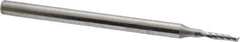 Onsrud - 1/16" Cutting Diam x 1/4" Length of Cut, 1 Flute, Upcut Spiral Router Bit - Uncoated, Right Hand Cut, Solid Carbide, 2" OAL x 1/8" Shank Diam, Single Edge, 21° Helix Angle - USA Tool & Supply