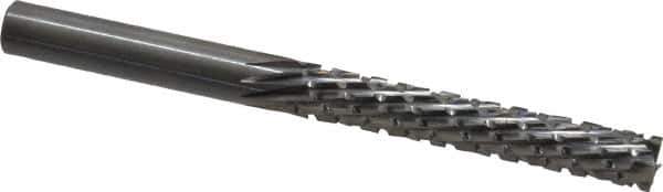 Onsrud - 1/4" Cut Diam, 1/4" Shank Diam, Cylinder Head Fluted Cut Burr - Carbide, Flat End, 1-1/2" LOC, 3" OAL - USA Tool & Supply