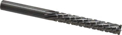 Onsrud - 1/4" Cut Diam, 1/4" Shank Diam, Cylinder Head Fluted Cut Burr - Carbide, Flat End, 1-1/2" LOC, 3" OAL - USA Tool & Supply