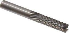 Onsrud - 3/8" Cut Diam, 3/8" Shank Diam, Cylinder Head Fluted Cut Burr - Carbide, Flat End, 1-1/8" LOC, 3-1/2" OAL - USA Tool & Supply