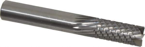 Onsrud - 1/2" Cut Diam, 1/2" Shank Diam, Cylinder Head Fluted Cut Burr - Carbide, Flat End, 1-1/8" LOC, 3-1/2" OAL - USA Tool & Supply