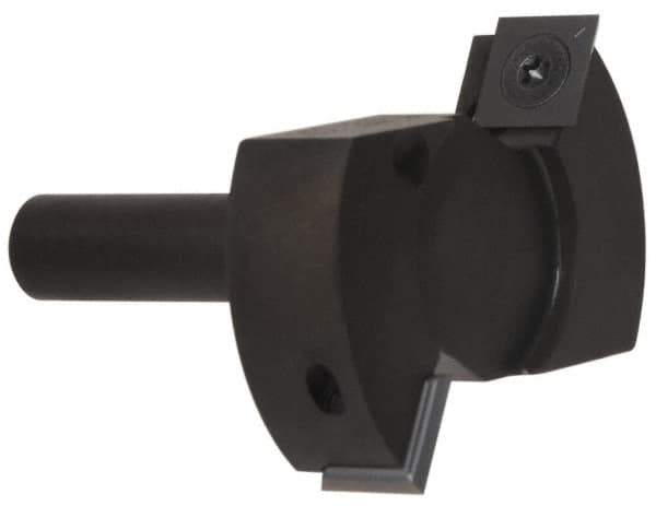 Onsrud - 4" Cutting Diam, 1/8" Max Depth of Cut, 3/4" Shank Diam, Indexable Spoilboard Surface Insert Cutter - 3 Cutters, Up Shear Cut, ICK L 142 Insert Style, Carbide-Tipped, 3.05" OAL, 2-1/4" Shank Length, Right Hand Cut - USA Tool & Supply