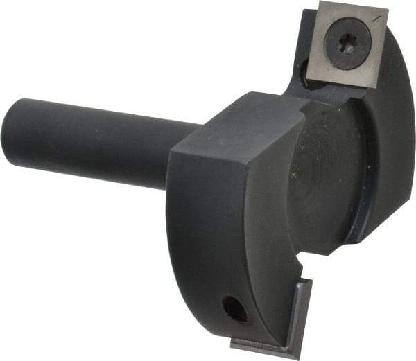 Onsrud - 2-1/2" Cutting Diam, 1/8" Max Depth of Cut, 1/2" Shank Diam, Indexable Spoilboard Surface Insert Cutter - 2 Cutters, Straight Cut, ICK L 142 Insert Style, 2.8" OAL, 2" Shank Length, Right Hand Cut - USA Tool & Supply